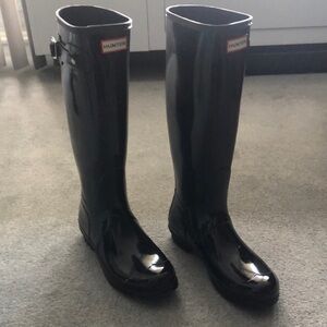 Hunter Boots - Gloss Black - Size 9F
